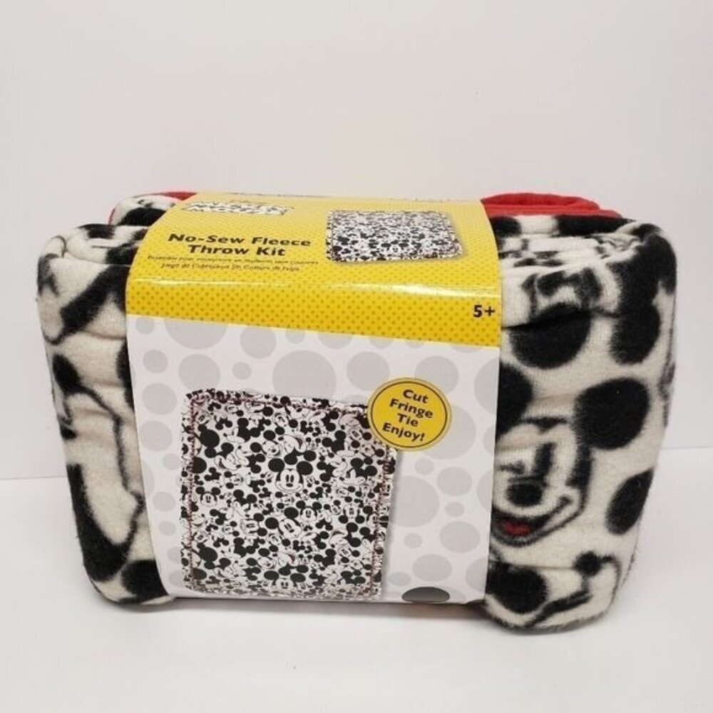 Disney Mickey Mouse Many Faces of Mickey No Sew Fleece Throw Blanket 2015 Kit